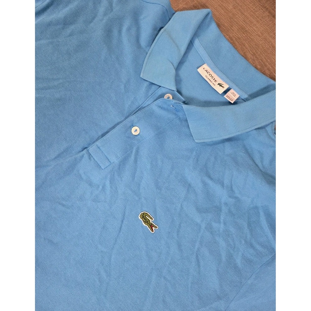 Lacoste Classic Fit Polo Mens 8 Shirt‎ Teal Blue Cotton US 3XL Casual Preppy